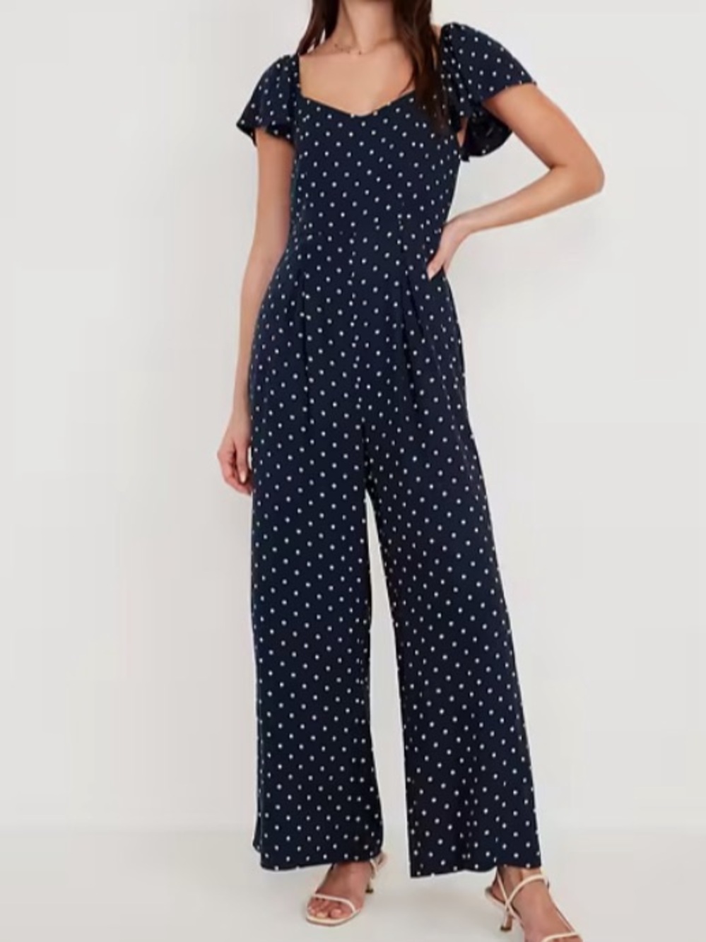Old Navy 
Navy Blue Polka Dot 
Jumpsuit
Size Medium